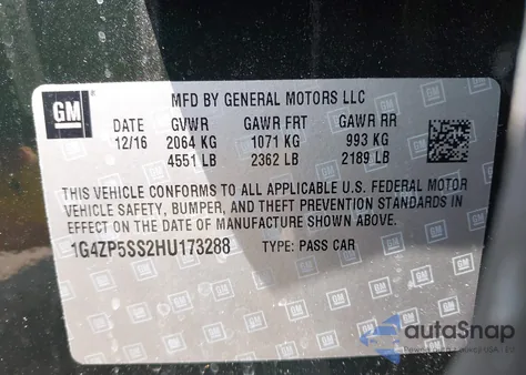 2017 Buick Lacrosse Essence z USA, uszkodzony, nr VIN 1G4ZP5SS2HU173288